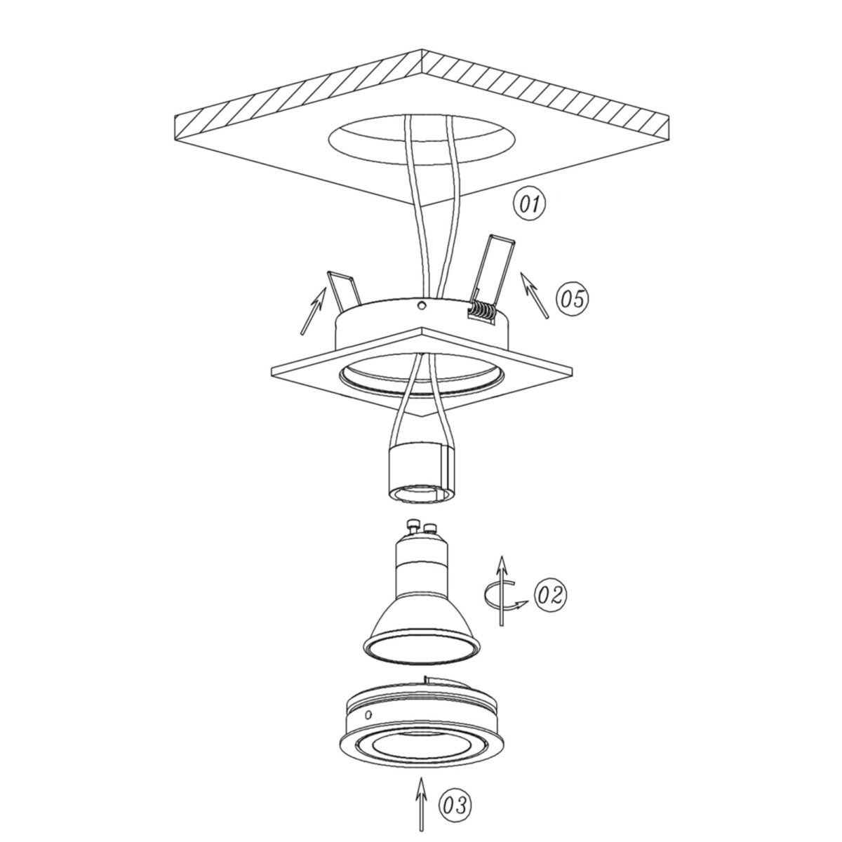 Oczko podtynkowe Lagos czarne IP65 1xGU10 - obrazek 6