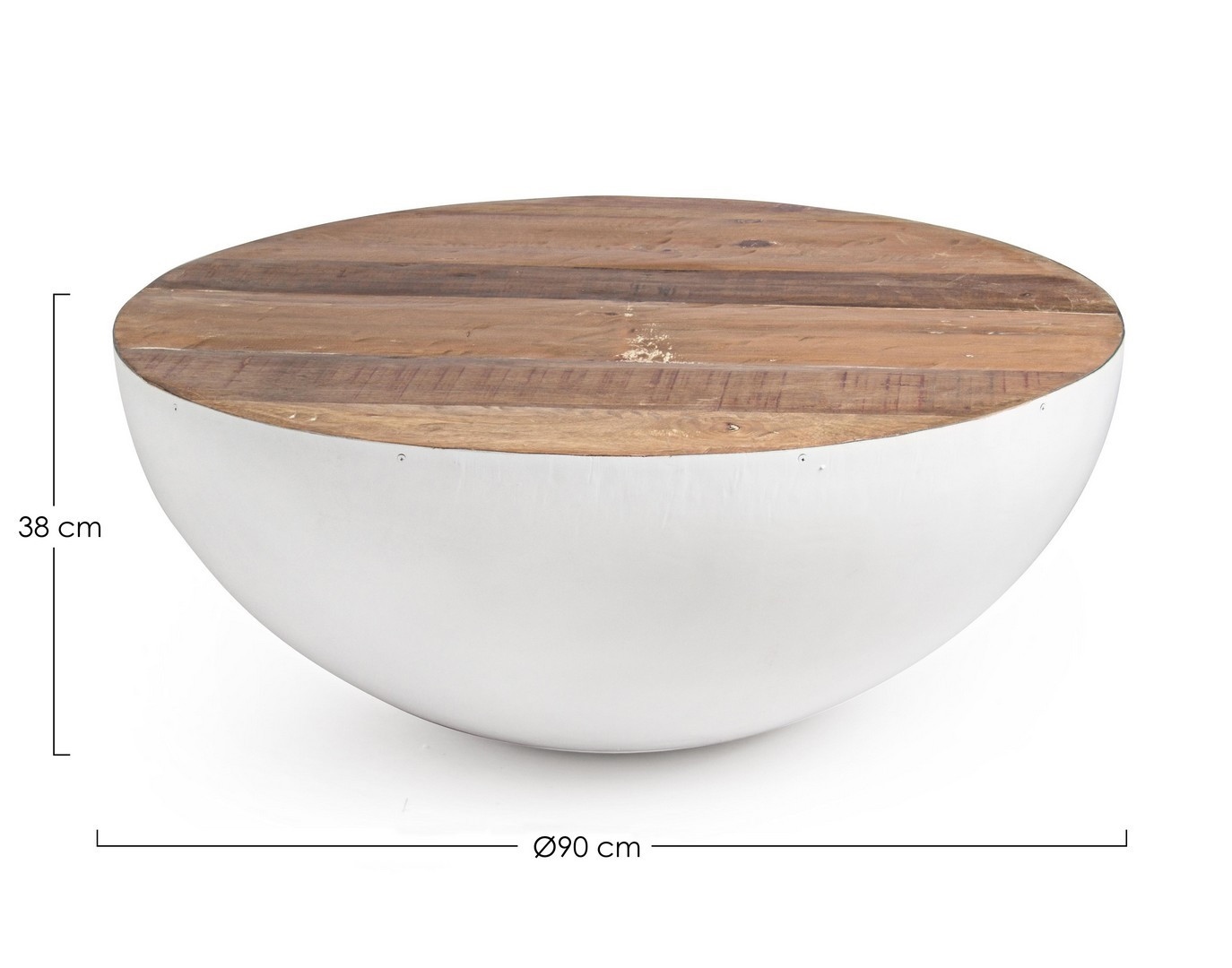 BIZZOTTO stolik kawowy LANCASTER 90 biały - obrazek 7