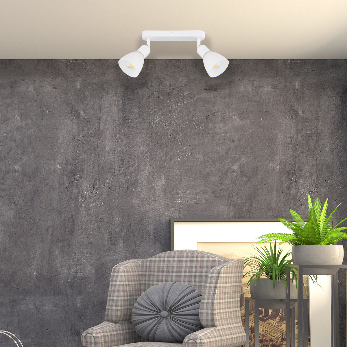 Zestaw reflektorów spot Malta biały 2xE14 - obrazek 3