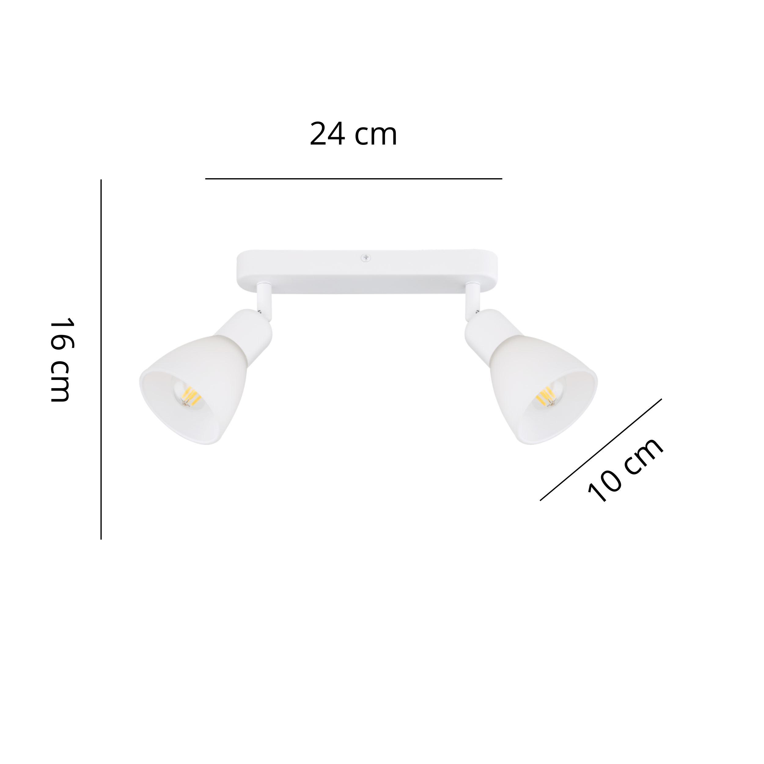 Zestaw reflektorów spot Malta biały 2xE14 - obrazek 4