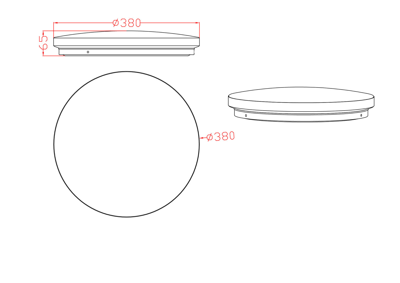 Plafon Babilon 38 cm czarny LED 4000K - obrazek 8