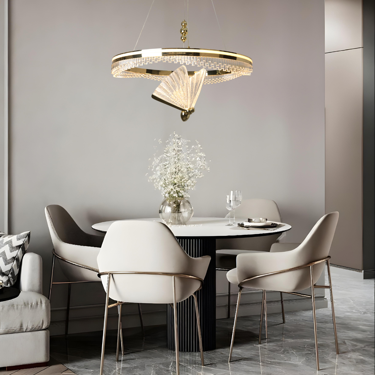Lampa wisząca Marissa Cristal złota LED CCT - obrazek 3