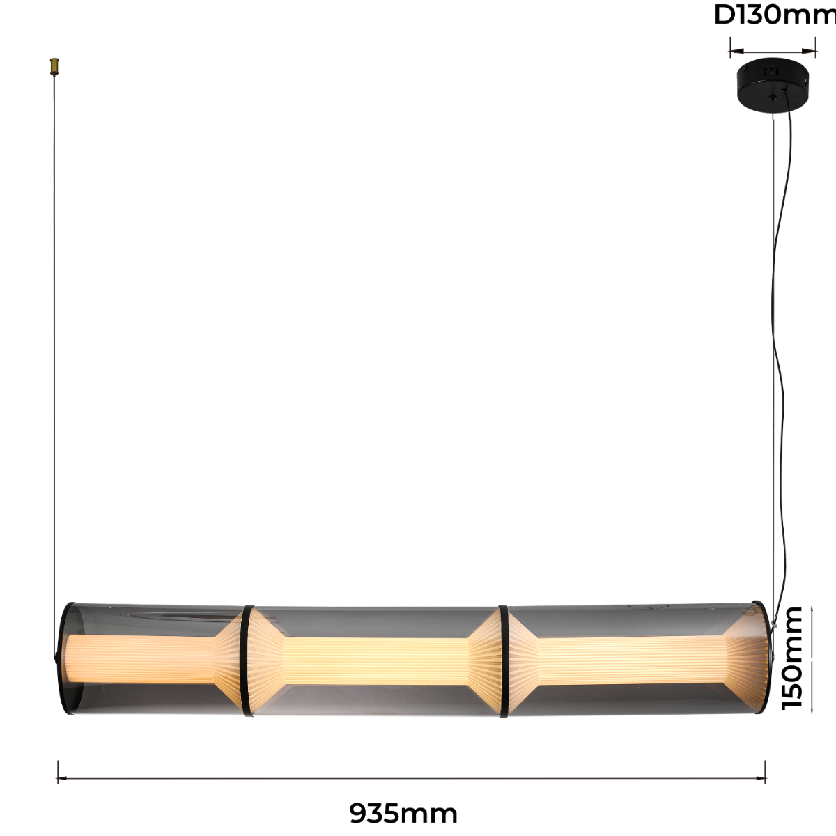 Lampa wisząca Aeris 3 linia dymna LED CCT - obrazek 7