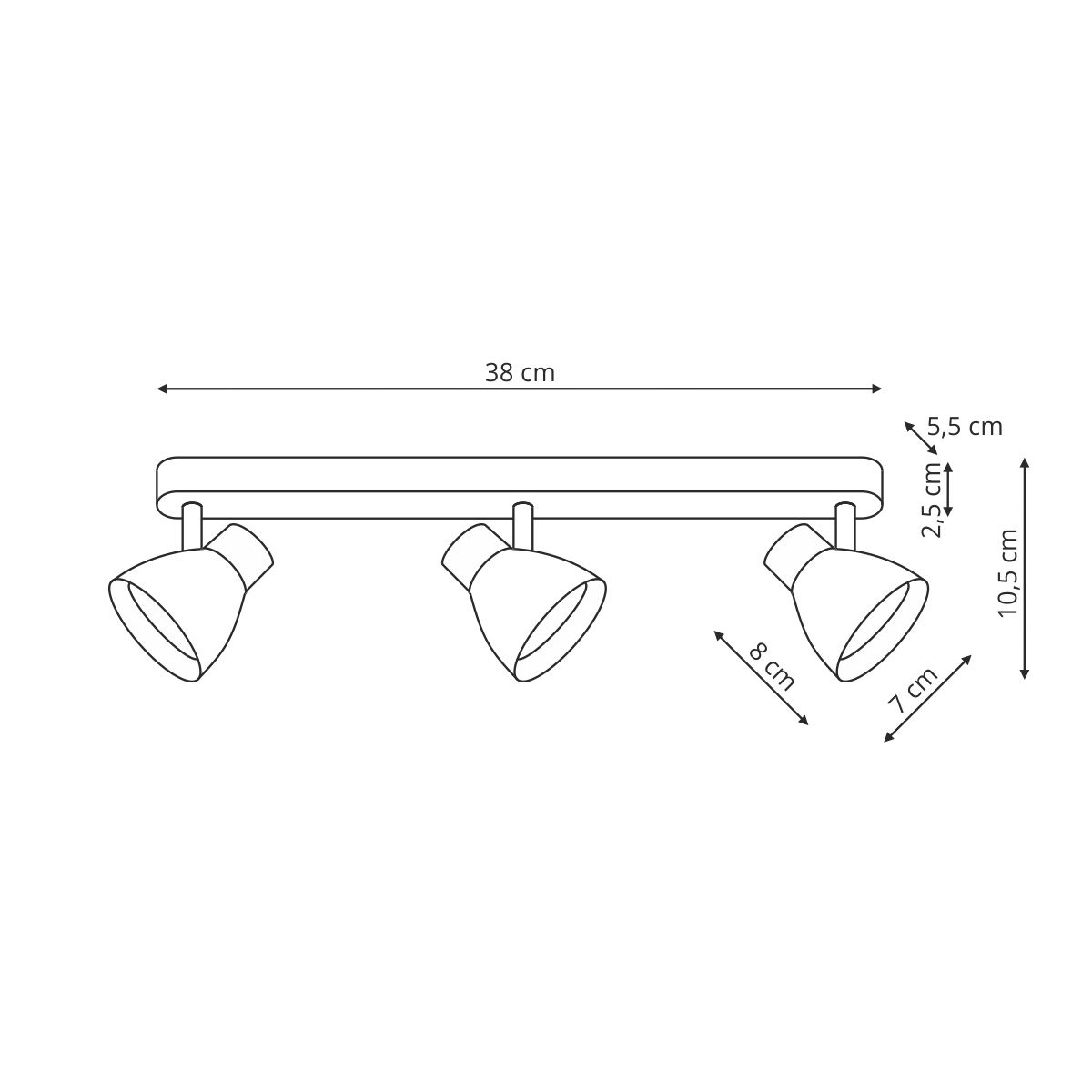 Dravo 3 spot biały 3xGU10 - obrazek 5