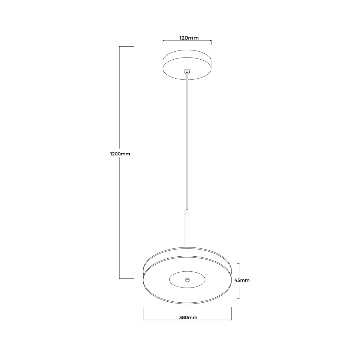 Wisząca lampa duża Casy dymna LED CCT - obrazek 5