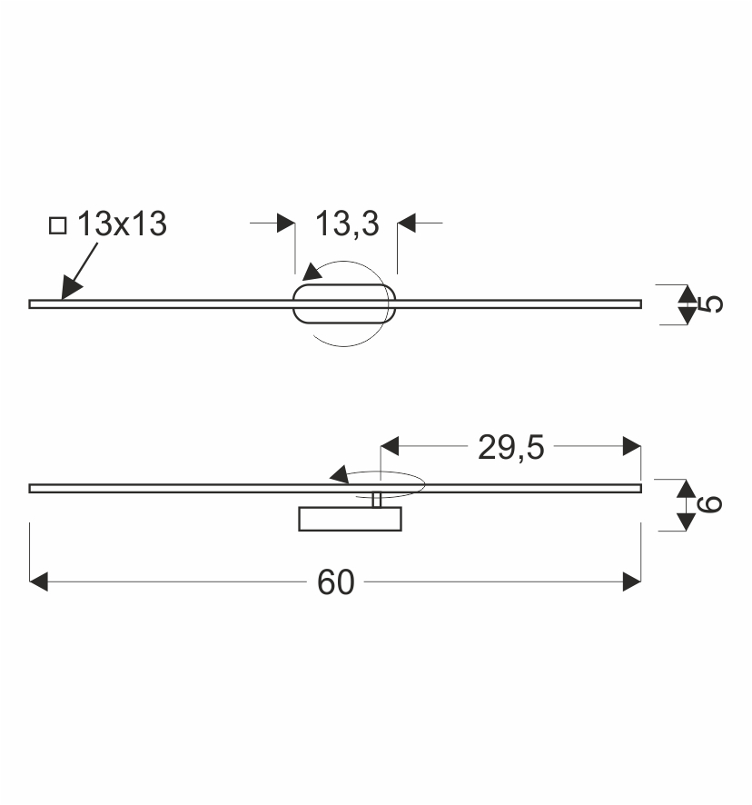 Kinkiet BAGETTE 60 czarny 8W LED 4000K nowoczesna lampa ścienna do salonu sypialni przedpokoju biura - obrazek 3