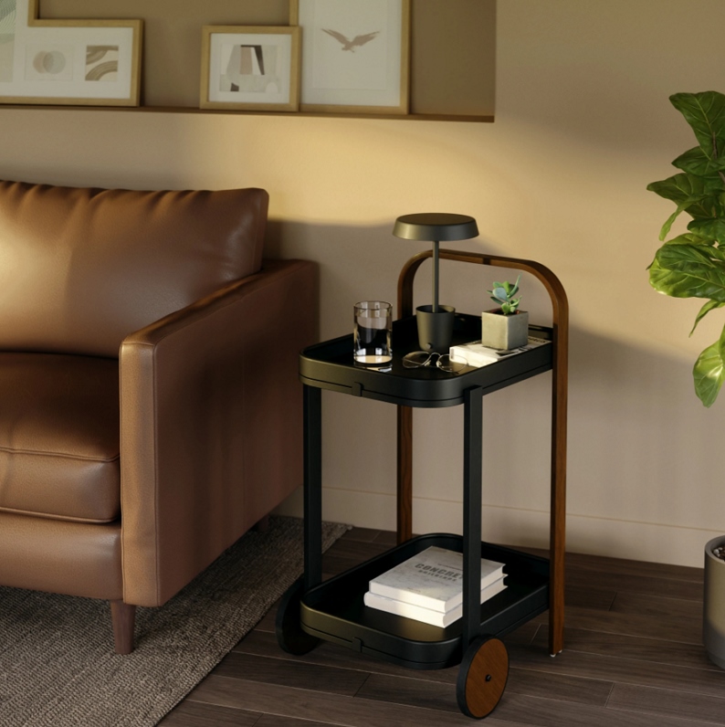 UMBRA wózek barowy BELLWOOD czarny orzechowy - obrazek 7