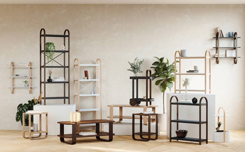 UMBRA wózek barowy BELLWOOD czarny orzechowy - obrazek 8