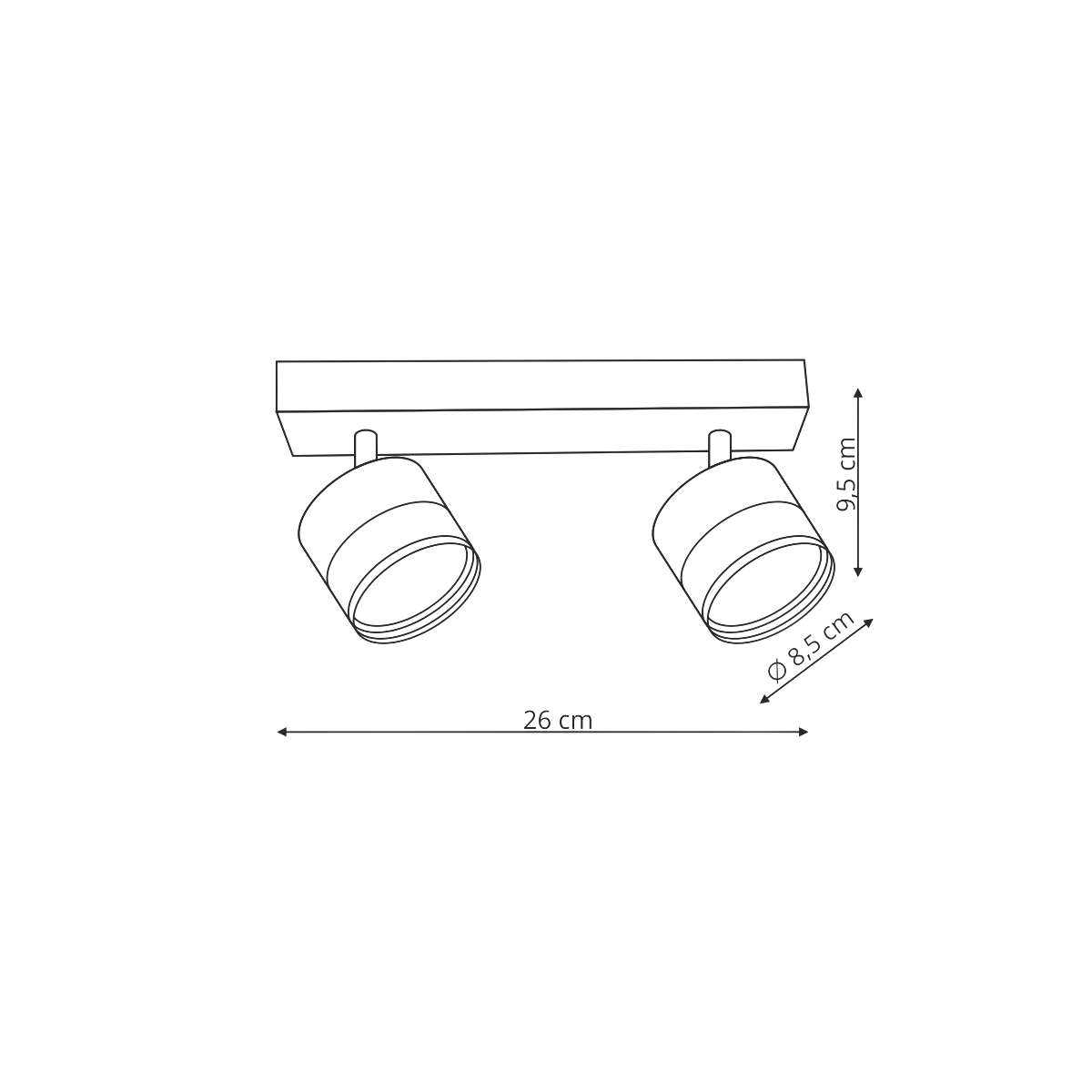 Spot Kendal 2 transparetny / biały GX53 - obrazek 5