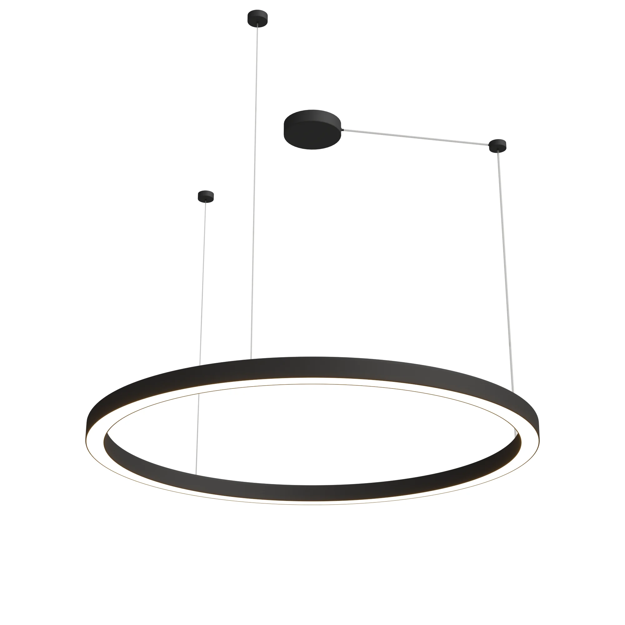 Żyrandol Aurum L Zmienna Barwa Światła LED czarny PL0116-130-CCT-BK