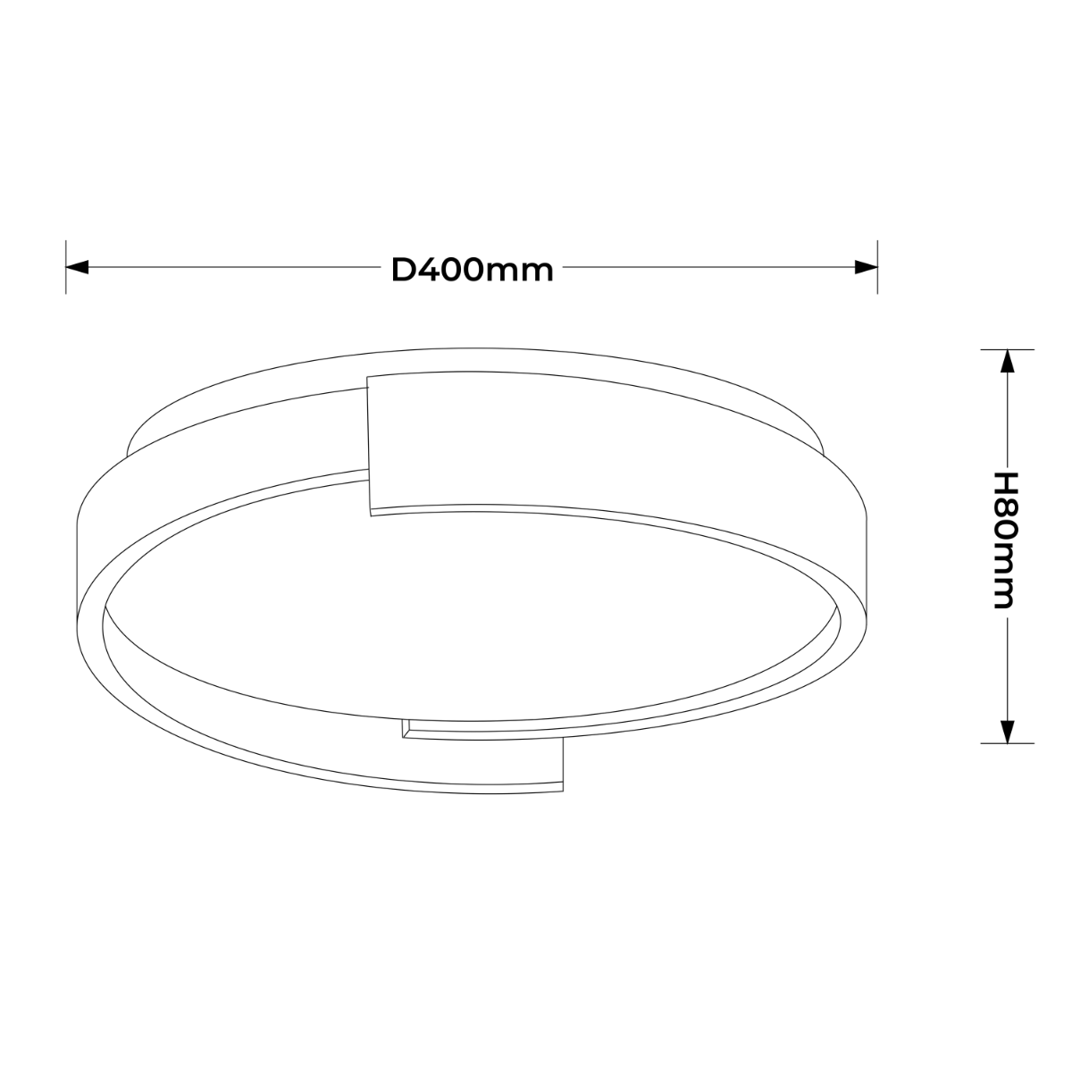 Plafon Halo 38 cm czarny LED CCT - obrazek 7