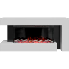 Szafka z kominkiem GOTLAND biały