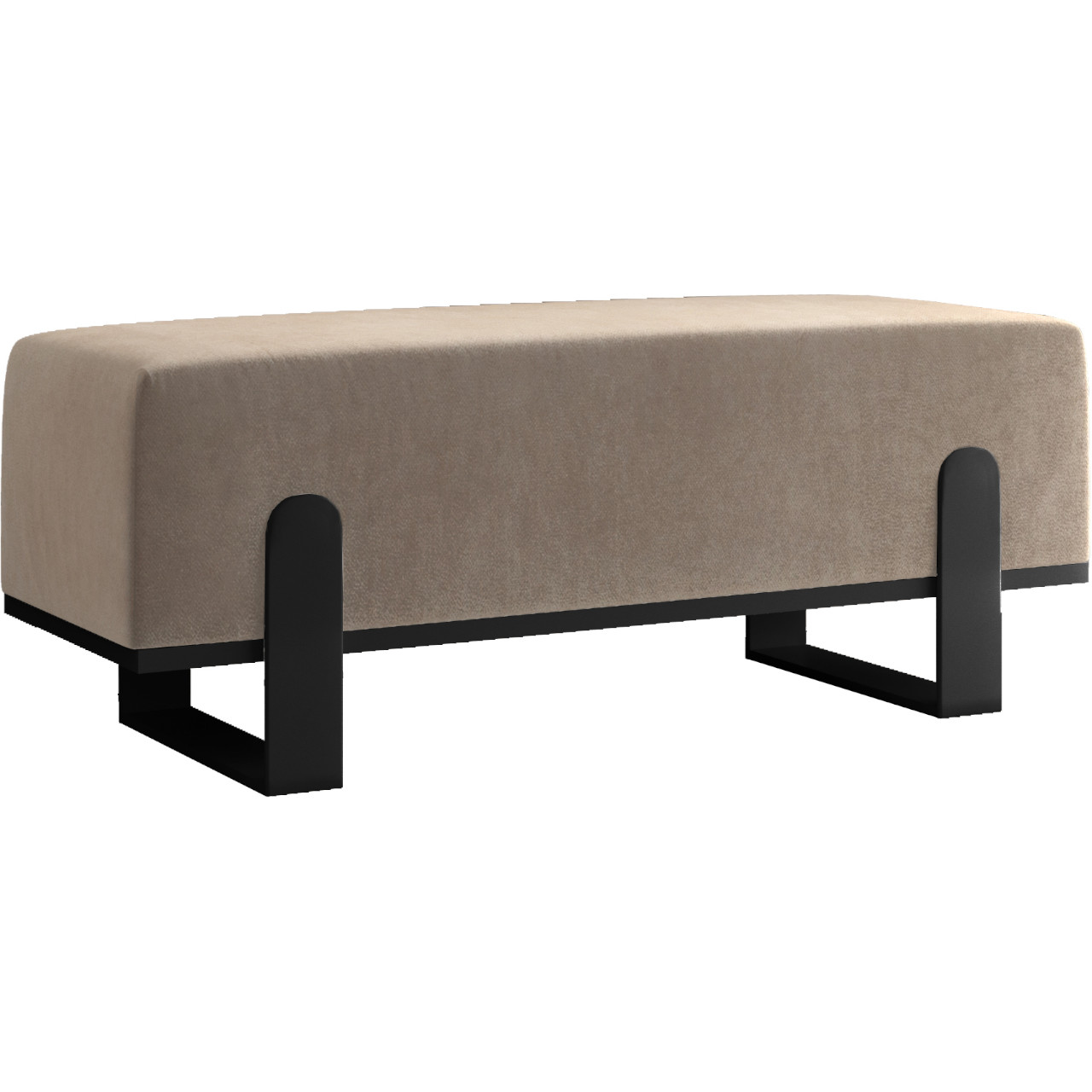 Ławka tapicerowana SULA 80cm czarny / paros 03