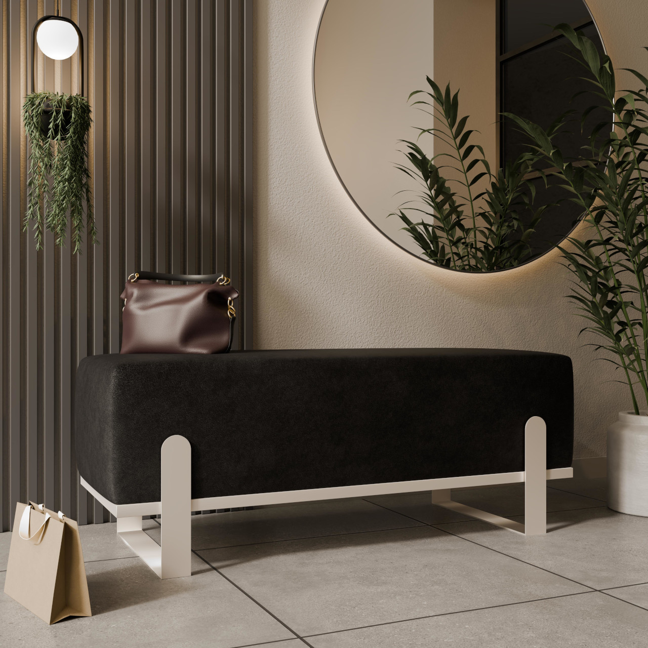 Ławka tapicerowana SULA 100cm kaszmir / kronos 07 - obrazek 5