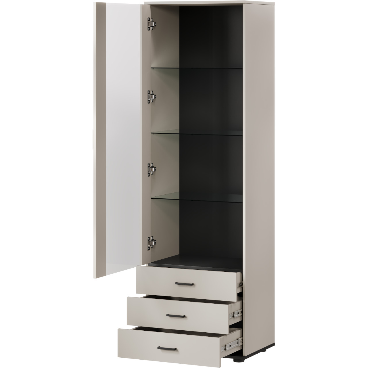 Meblościanka SINDI 6J kaszmir / czarny - obrazek 3