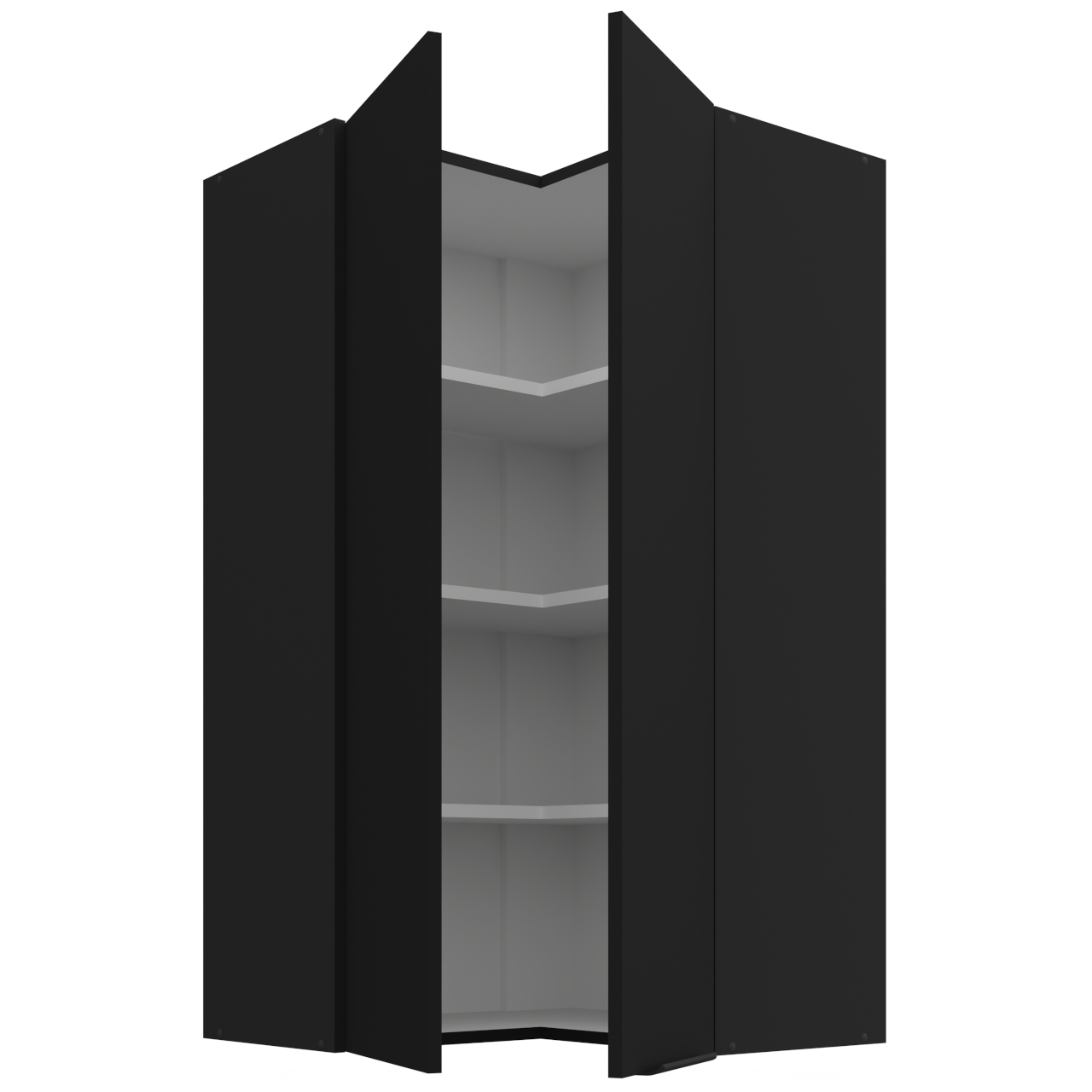 Szafka górna narożna 60 SILVIA 67 czarny - obrazek 3
