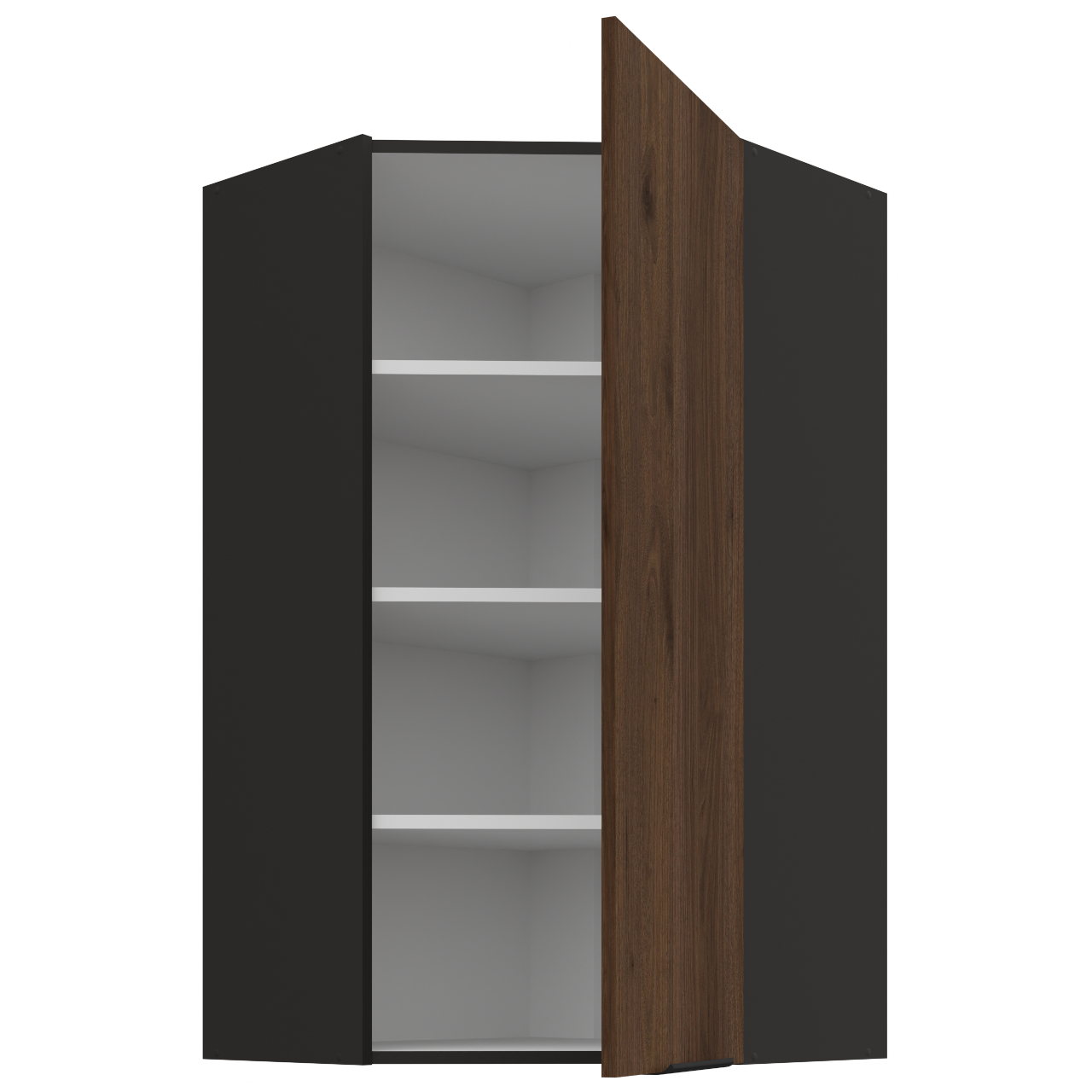 Szafka górna narożna 60 SILVIA 66 czarny / orzech okapi - obrazek 3