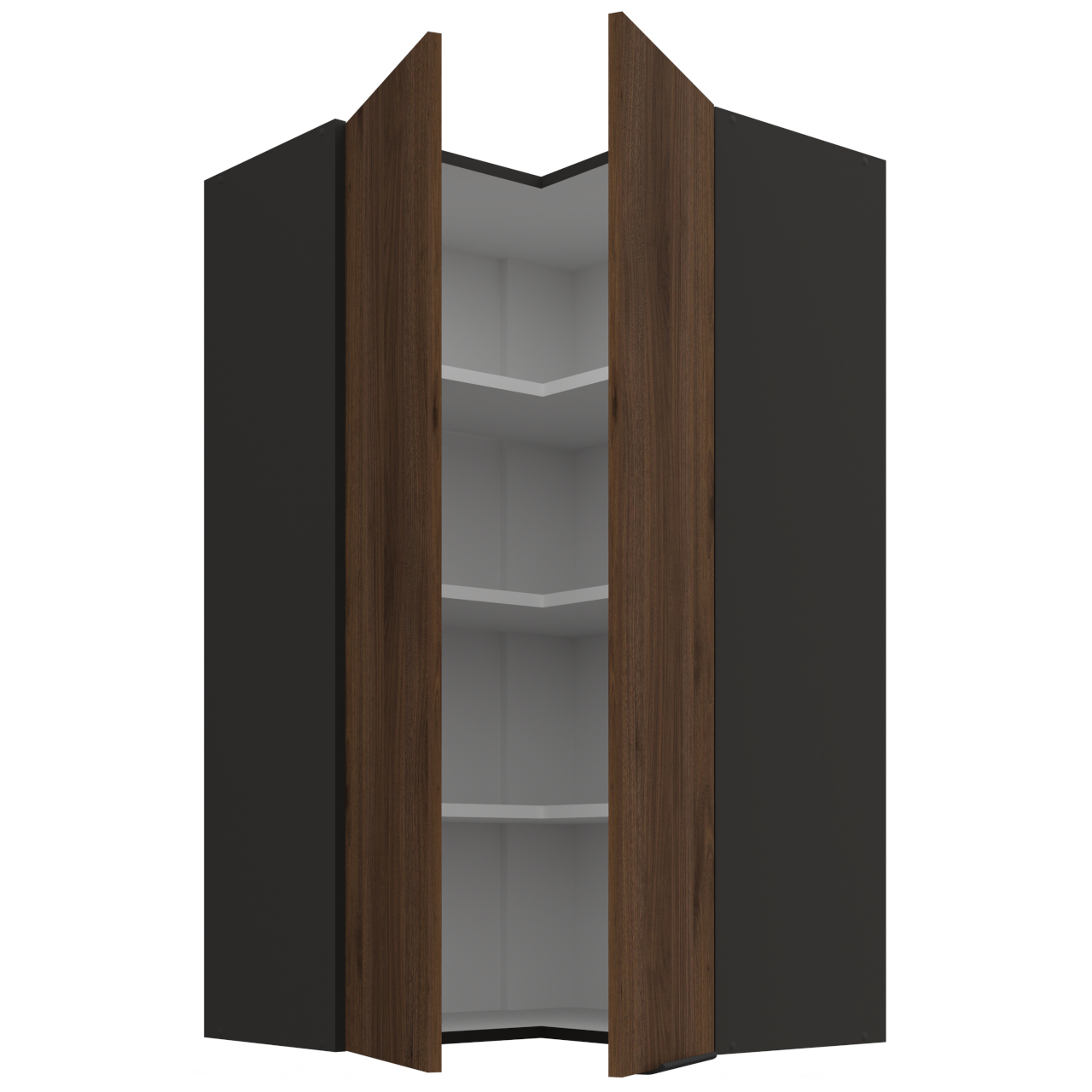 Szafka górna narożna 60 SILVIA 67 czarny / orzech okapi - obrazek 3