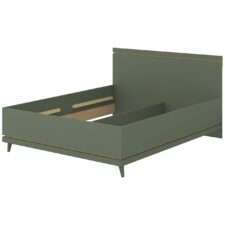 Łóżko 160x200 CANDIS 31 zielony / dąb olejowany