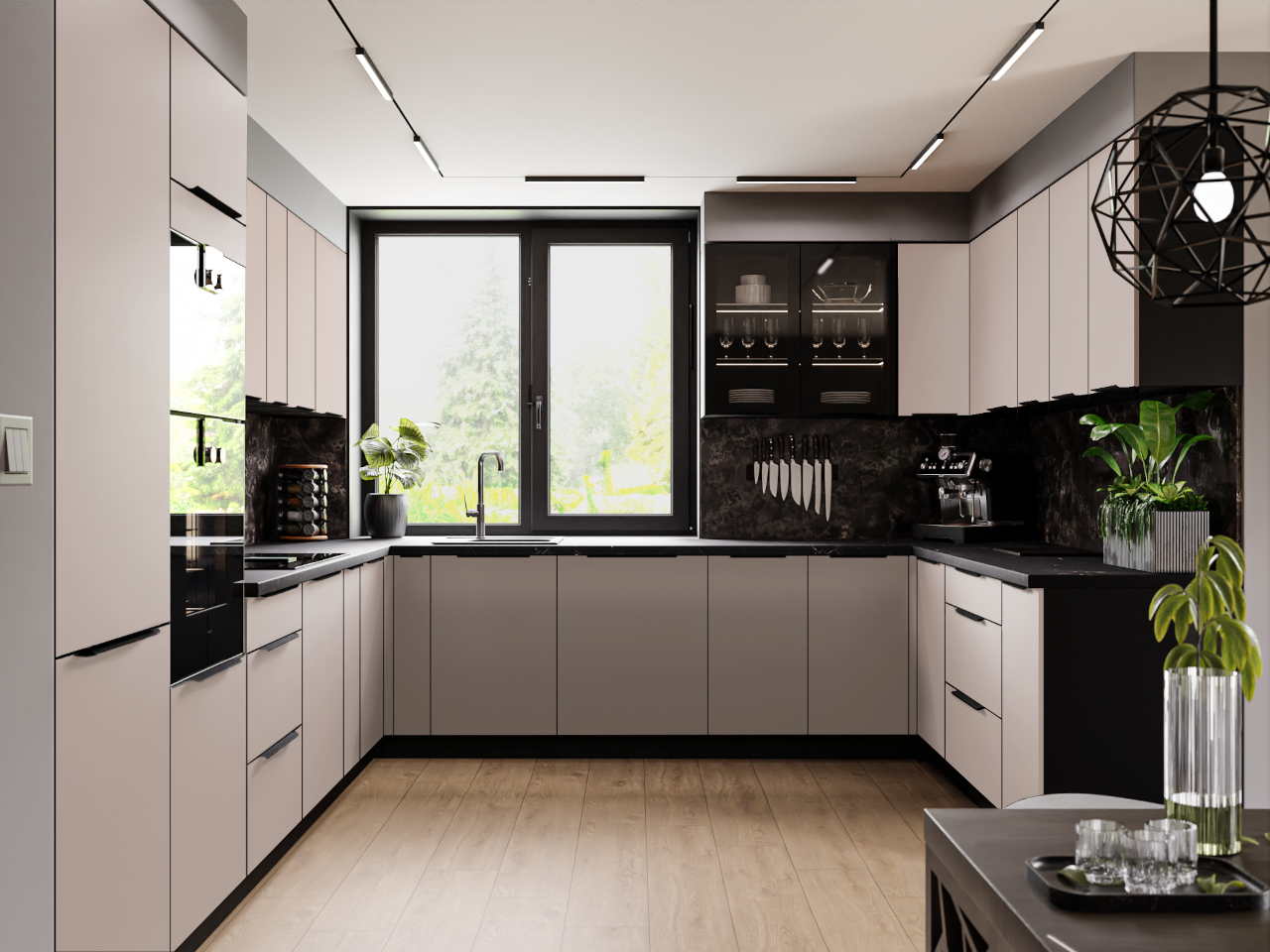 Szafka górna 80 SILVIA 63 czarny / kaszmir - obrazek 5