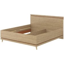 Łóżko 180x200 CANDIS 32 dąb olejowany / ceglany