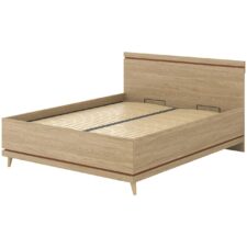 Łóżko z pojemnikiem 160x200 CANDIS 51 dąb olejowany / ceglany