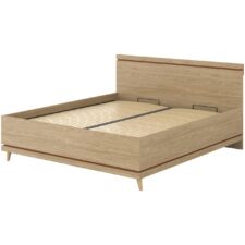 Łóżko z pojemnikiem 180x200 CANDIS 52 dąb olejowany / ceglany