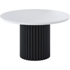 Stolik okrągły CASCANO czarny / biały