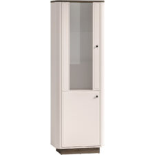 Witryna BORS 01 dąb windmill ciemny / kaszmir