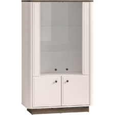 Witryna BORS 02 dąb windmill ciemny / kaszmir