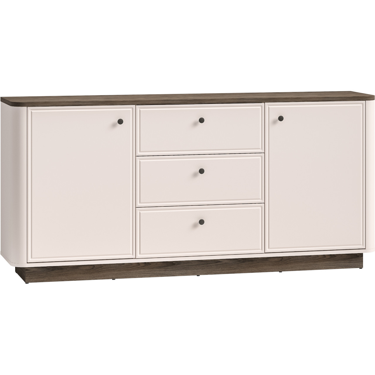 Komoda BORS 03 dąb windmill ciemny / kaszmir