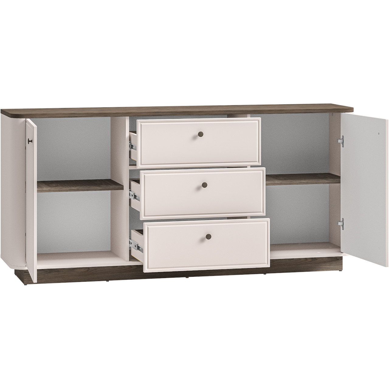 Komoda BORS 03 dąb windmill ciemny / kaszmir - obrazek 4