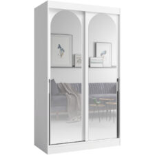 Szafa przesuwna 120 MOGI biała + czarny