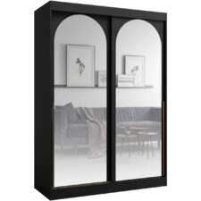 Szafa przesuwna 150 MOGI czarna + złoty