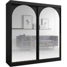 Szafa przesuwna 200 MOGI czarna + złoty