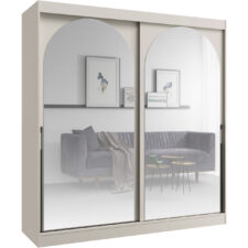 Szafa przesuwna 200 MOGI kaszmir + czarny