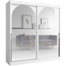 Szafa przesuwna 200 MOGI biała + czarny