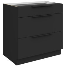 Szafka z szufladami 80 ERIS 04 czarny mat / czarny