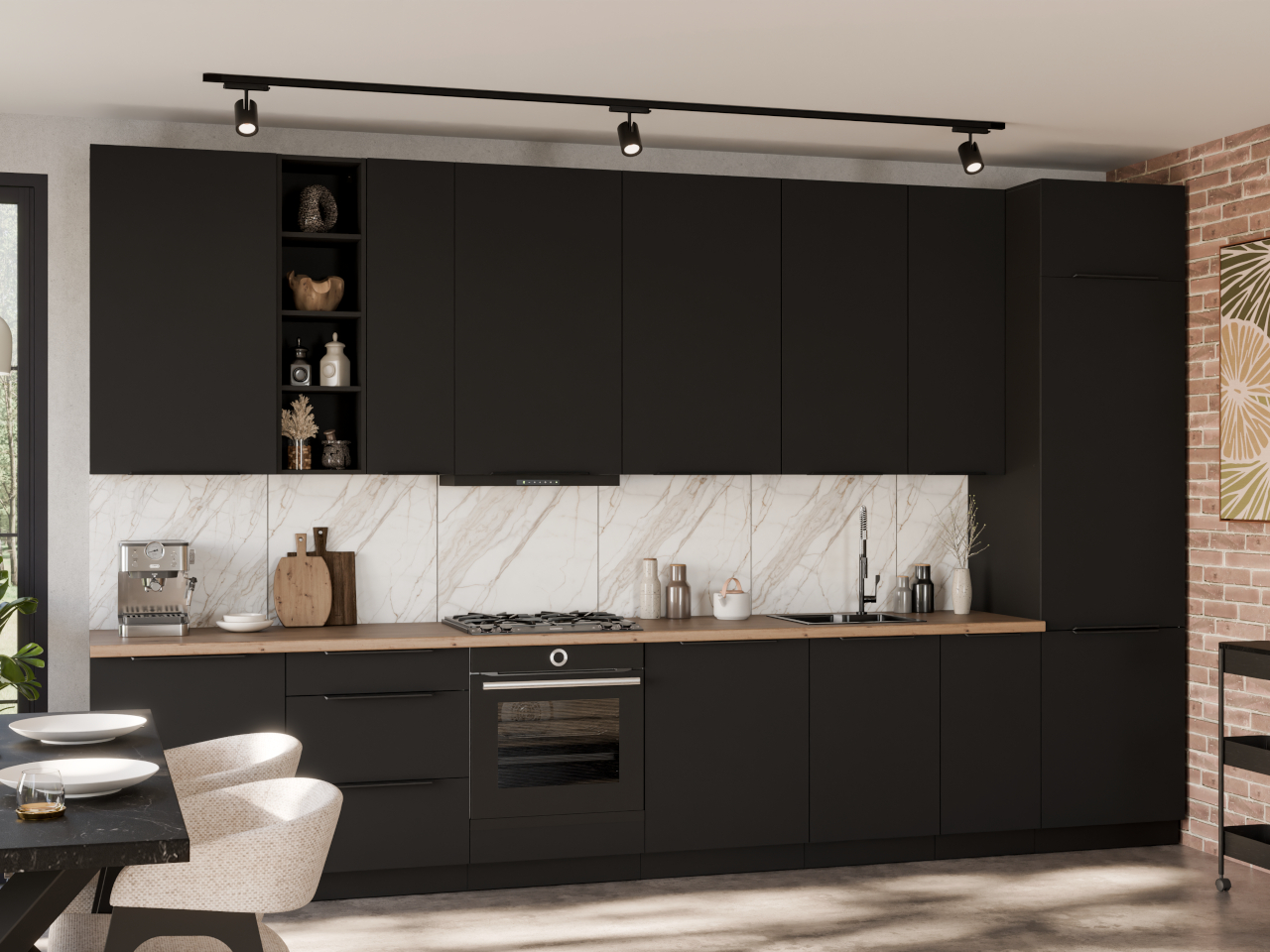 Szafka dolna CARGO 30 ERIS 13 czarny mat / czarny - obrazek 4