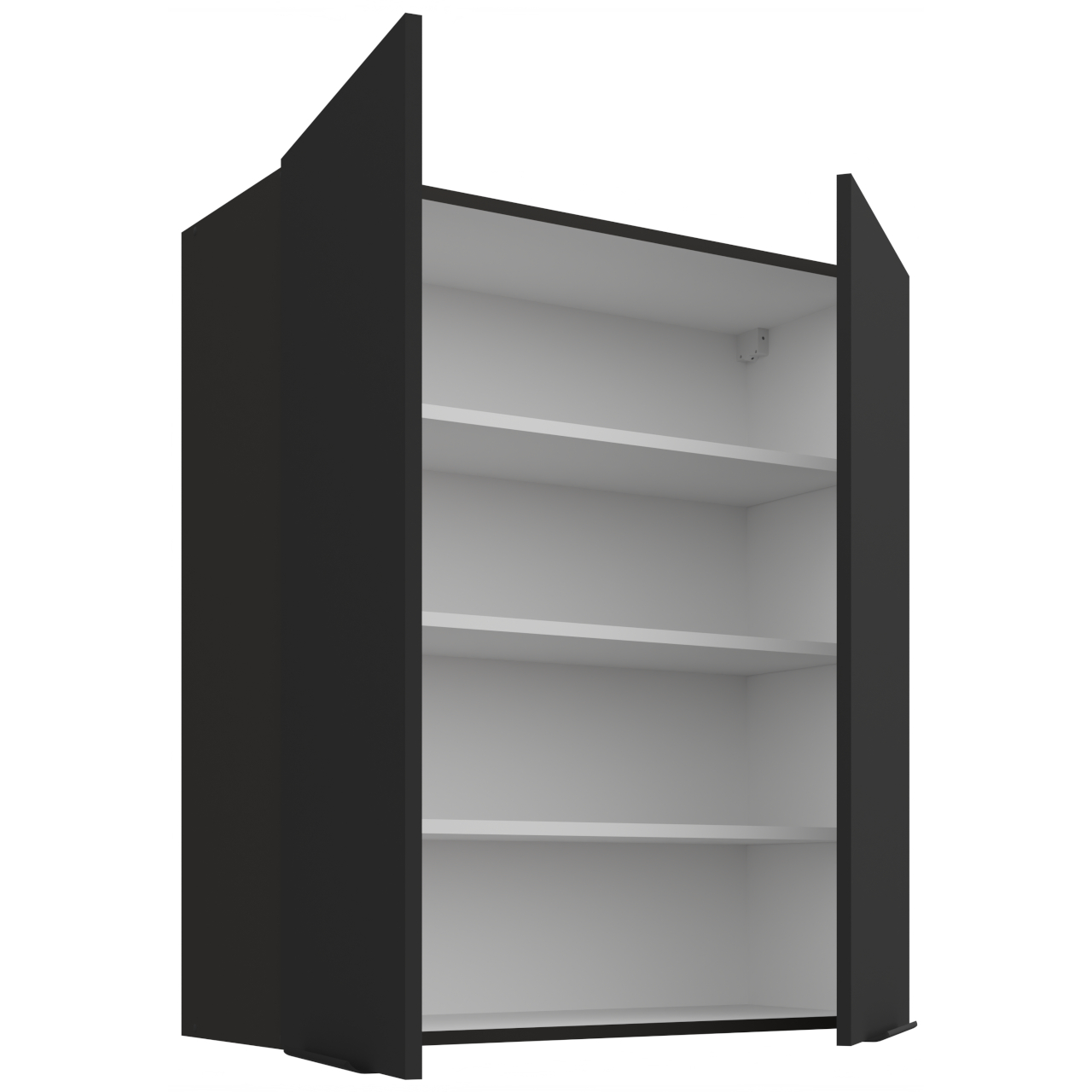 Szafka górna 80 ERIS 19 czarny mat / czarny - obrazek 3