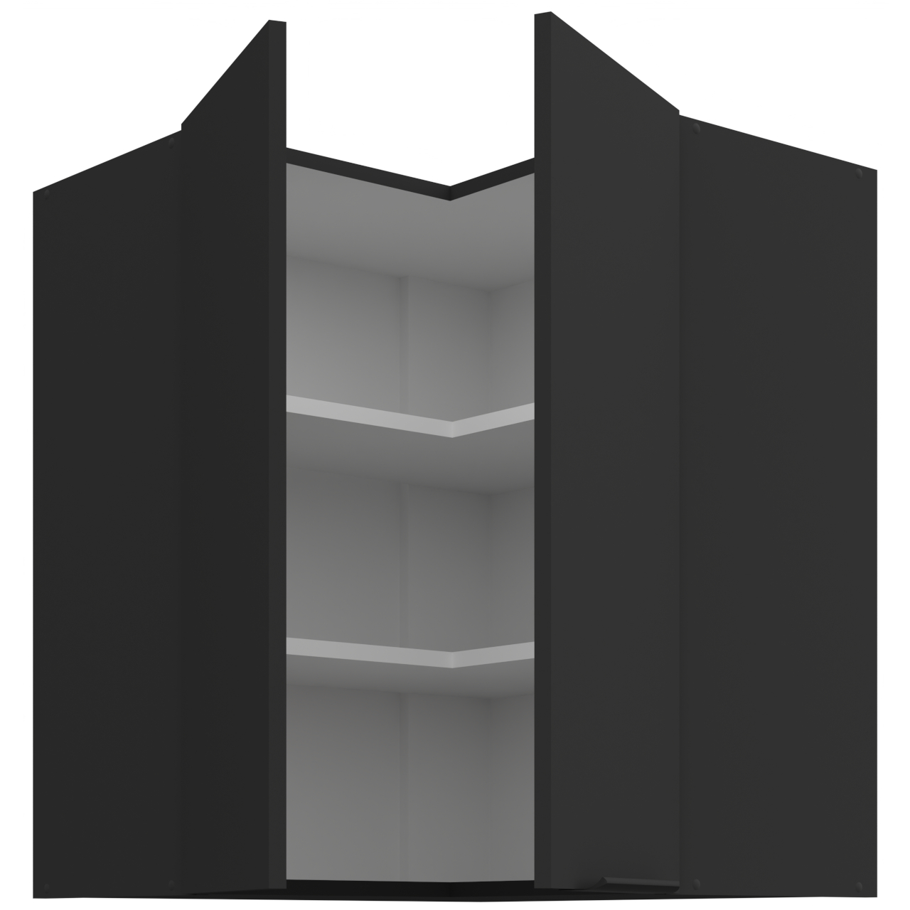 Szafka górna narożna 60 ERIS 29 czarny mat / czarny - obrazek 3