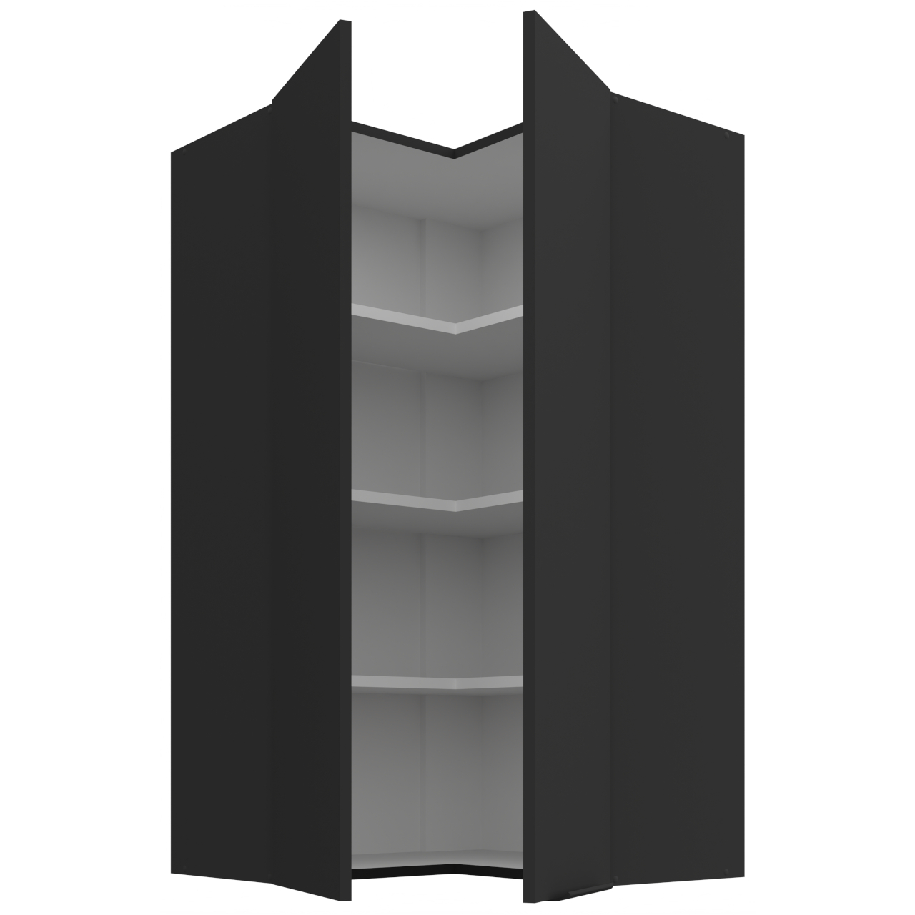 Szafka górna narożna 60 ERIS 31 czarny mat / czarny - obrazek 3