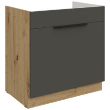 Szafka dolna pod zlew z szufladą 80 ERIS 02 dąb artisan / grafit