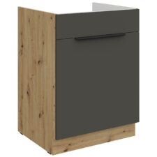 Szafka dolna pod zlew z szufladą 60 ERIS 05 dąb artisan / grafit