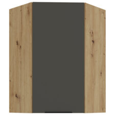 Szafka górna narożna 60 ERIS 27 dąb artisan / grafit