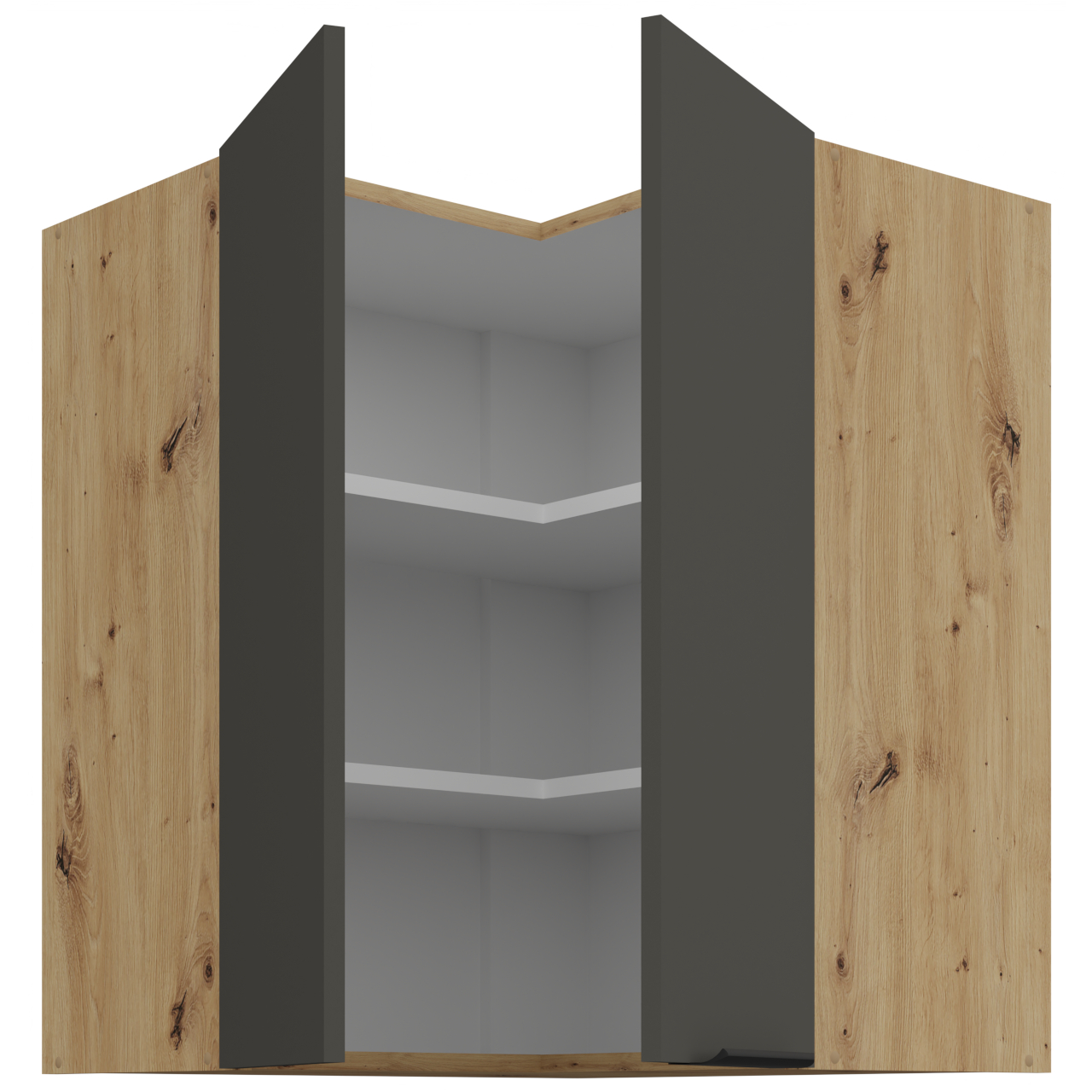 Szafka górna narożna 60 ERIS 29 dąb artisan / grafit - obrazek 3