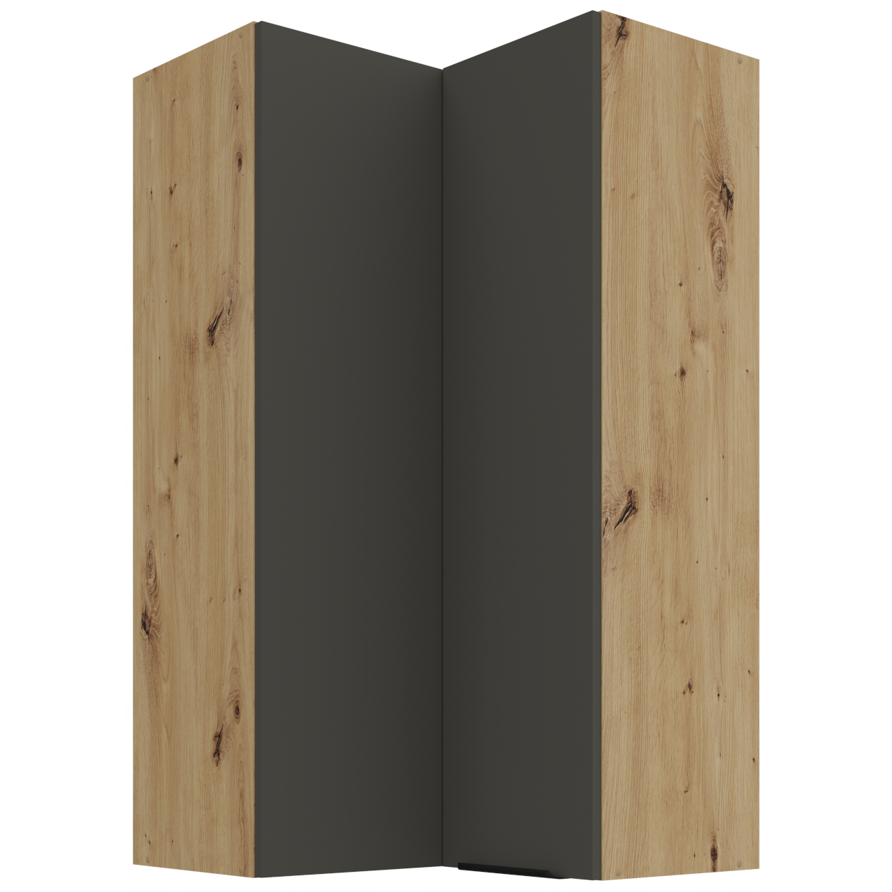 Szafka górna narożna 60 ERIS 31 dąb artisan / grafit