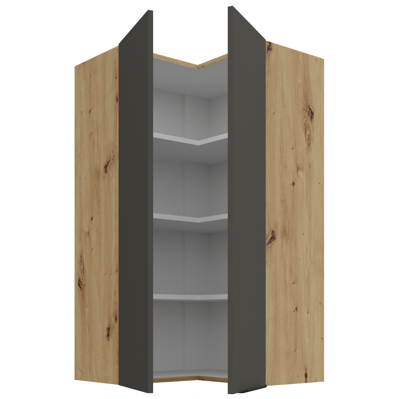Szafka górna narożna 60 ERIS 31 dąb artisan / grafit - obrazek 3