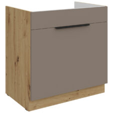 Szafka dolna pod zlew z szufladą 80 ERIS 02 dąb artisan / piaskowa szarość