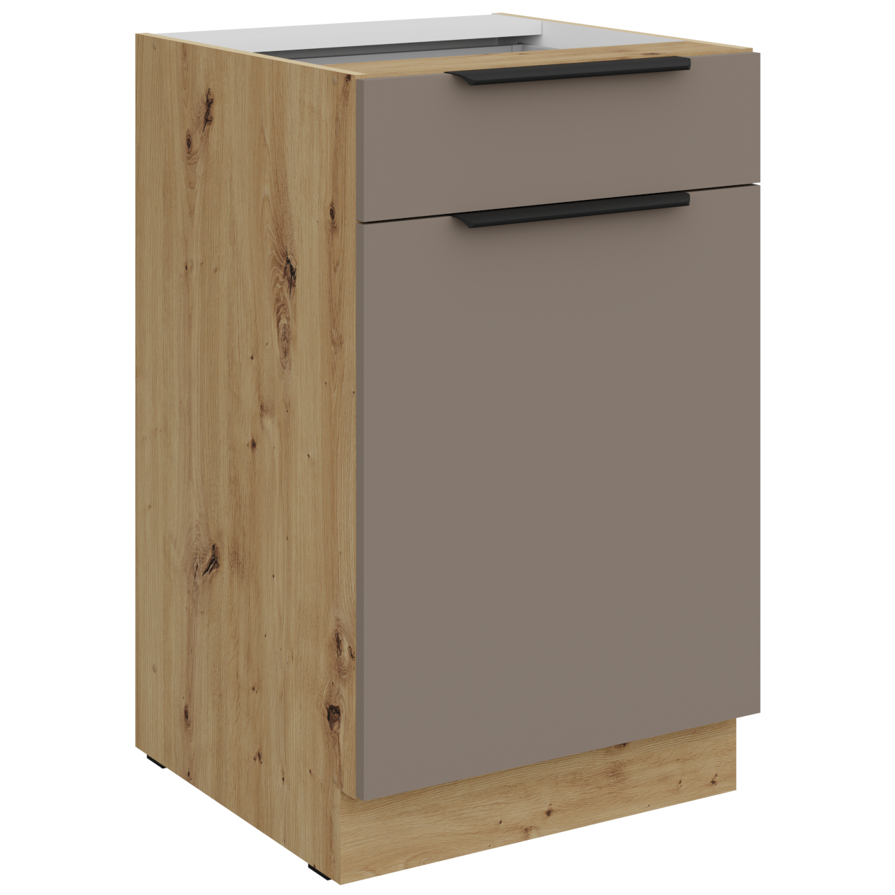 Szafka dolna z szufladą 50 ERIS 10 dąb artisan / piaskowa szarość